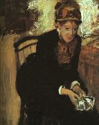 Edgar Degas Portrait of Mary Cassatt oil painting